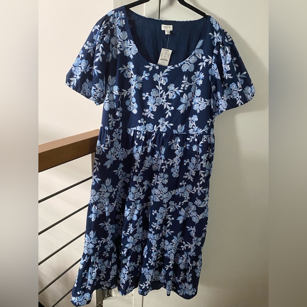 Brand new, with tags, J Crew floral cotton dress